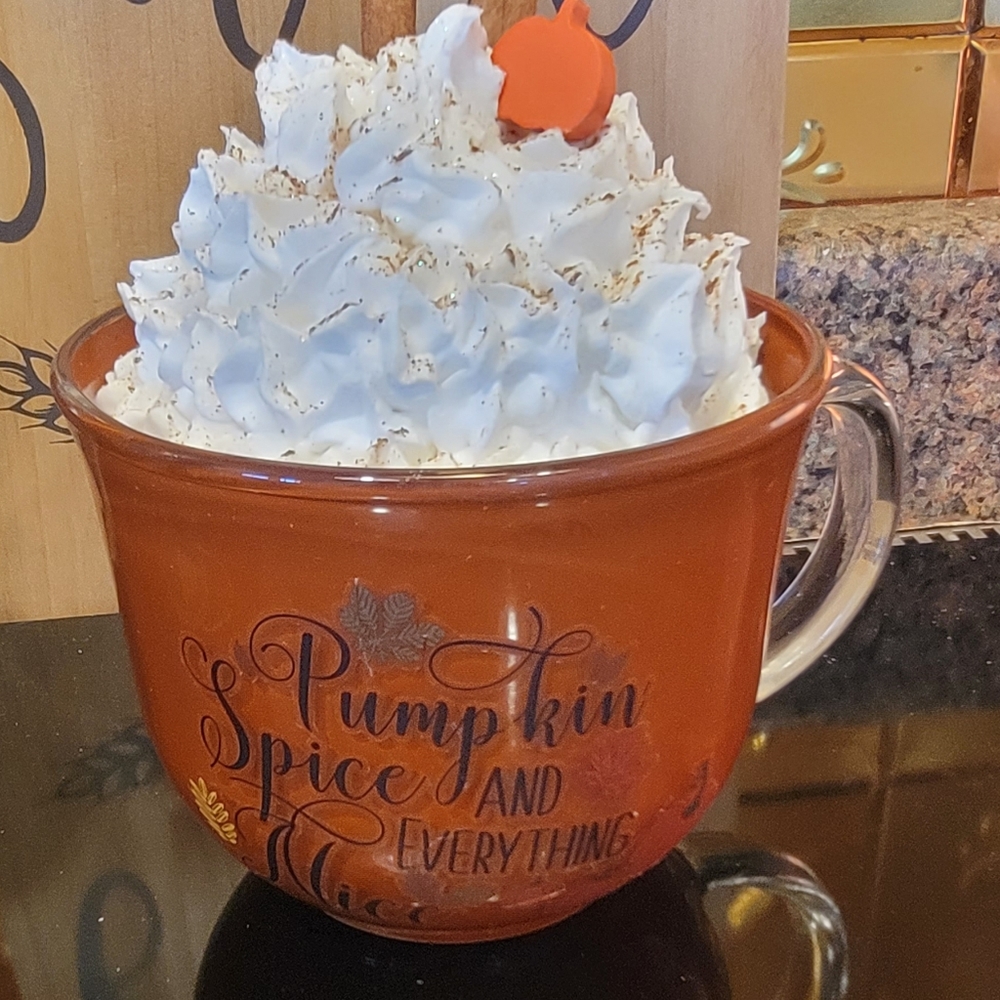 Fall Decor - Faux Pumpkin Spice Cappuccino Mug
